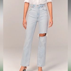 ABERCROMBIE 90’s straight ultra high rise jeans